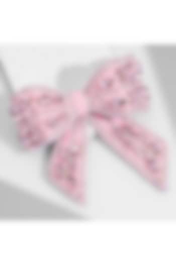 Pink Crystal Embellished Barrette Hair Bow Clip by Hair Drama Company at Pernia's Pop Up Shop