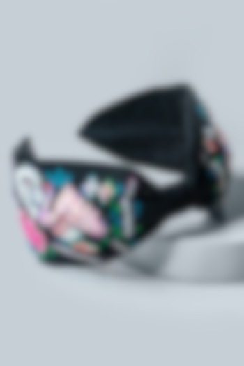 Black Hand Embroidered Headband by Hair Drama Company at Pernia's Pop Up Shop