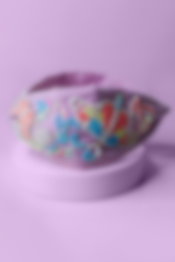 Lilac Embroidered Headband by Hair Drama Company at Pernia's Pop Up Shop