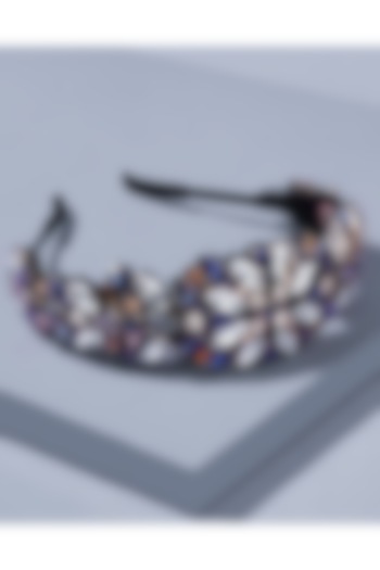 Dark Blue Crystal Headband by Hair Drama Company