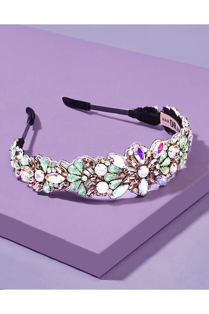 Holographic Silver Crystal Headband by Hair Drama Company