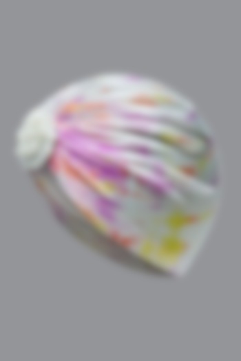 Multi-Colored Embroidered Turban by Hair Drama Company at Pernia's Pop Up Shop