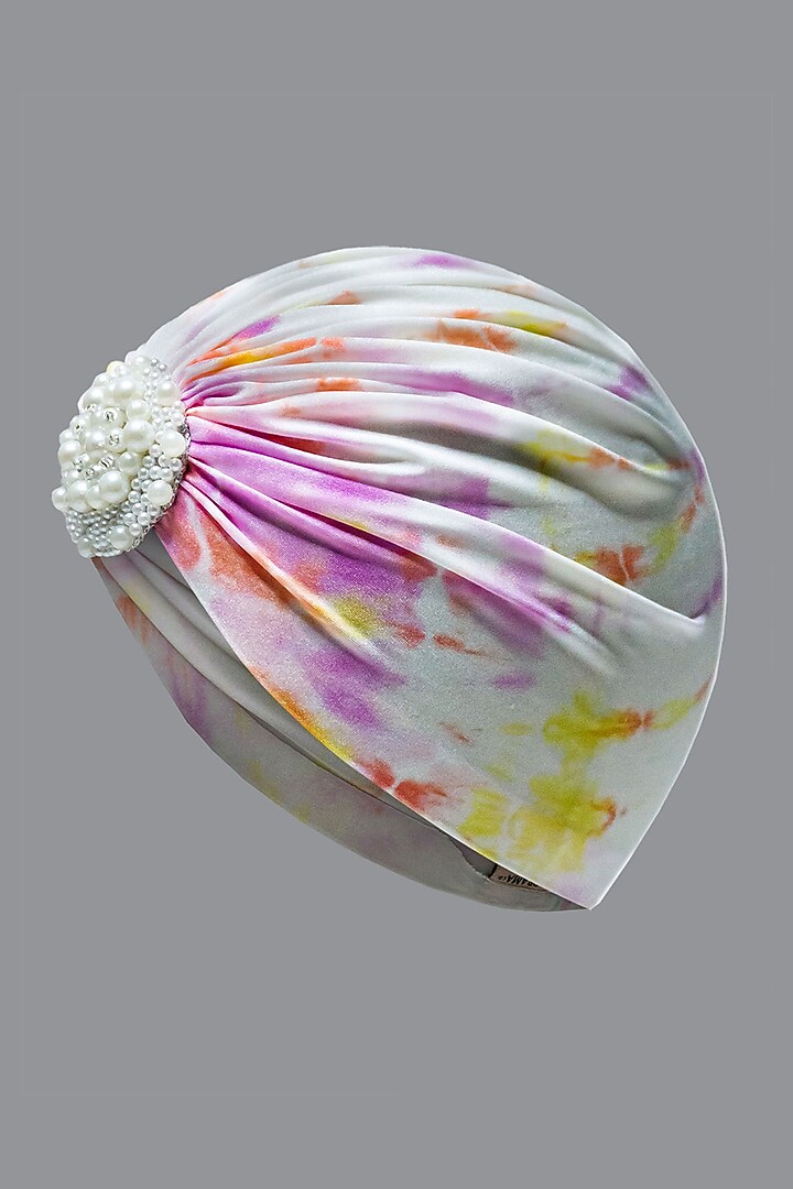 Multi-Colored Embroidered Turban by Hair Drama Company at Pernia's Pop Up Shop
