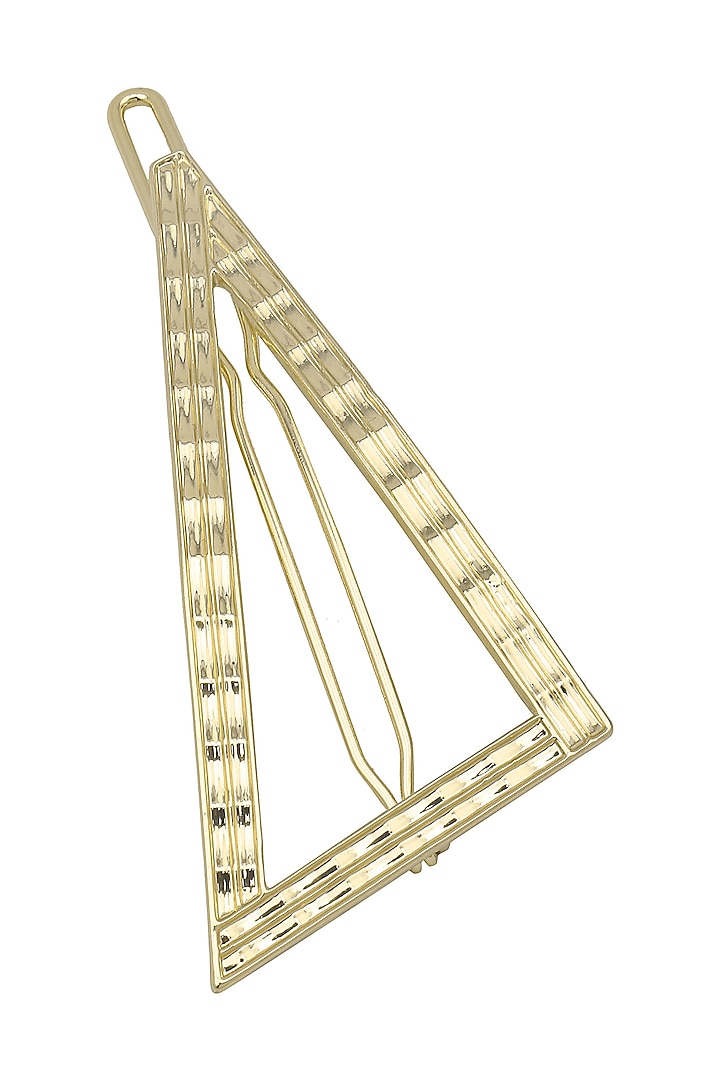 Golden Triangular Hair Pin by Hair Drama Company