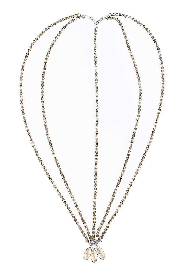 Golden Stones Embellished Multi Strand Marque Head Chain by Hair Drama Company
