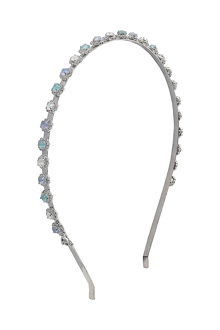 Silver Head Band with Multi-Colour Stones by Hair Drama Company