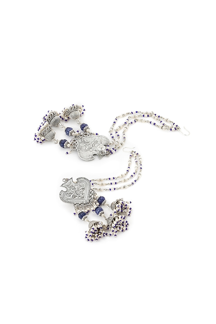 White Finish Kundan Polki & Onyx Stone Dangler Earrings by Heer-House Of Jewellery at Pernia's Pop Up Shop