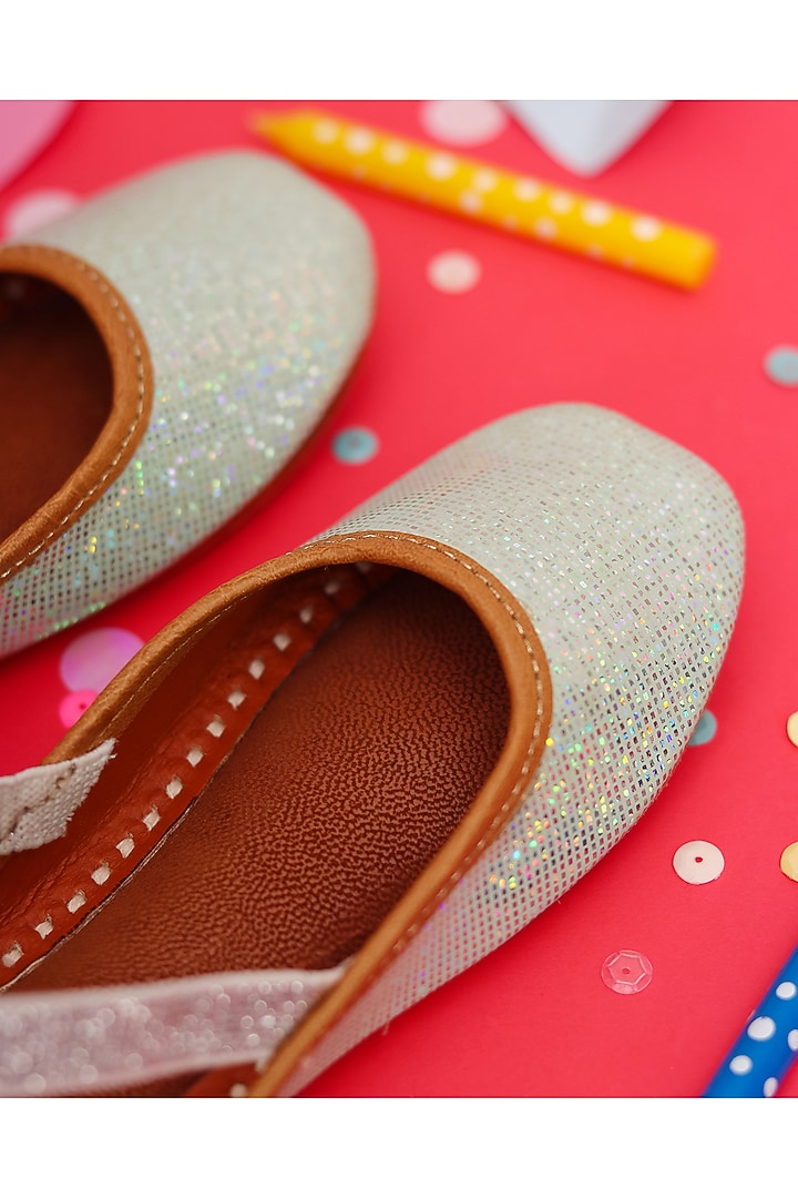 Light Mint Green Leather Mules For Girls by Hello Jr at Pernia's Pop Up Shop