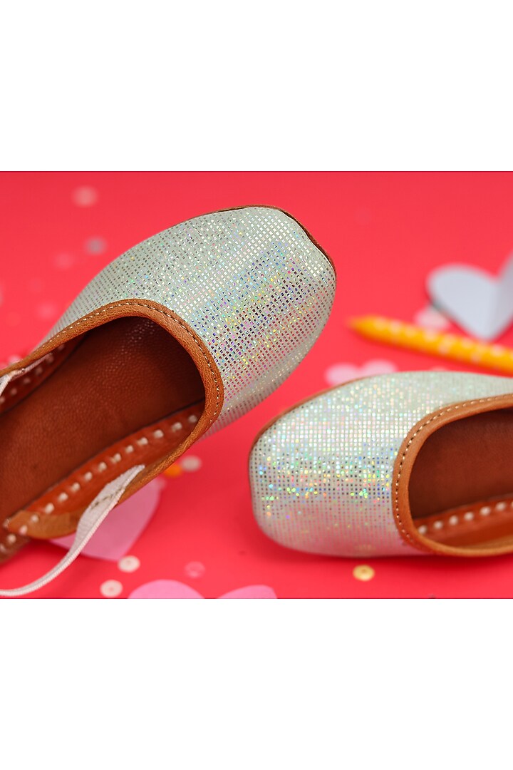 Light Mint Green Leather Mules For Girls by Hello Jr at Pernia's Pop Up Shop