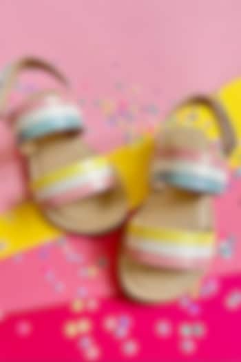 Multi-Coloured Sandals in Leatherette For Girls by Hello Jr
