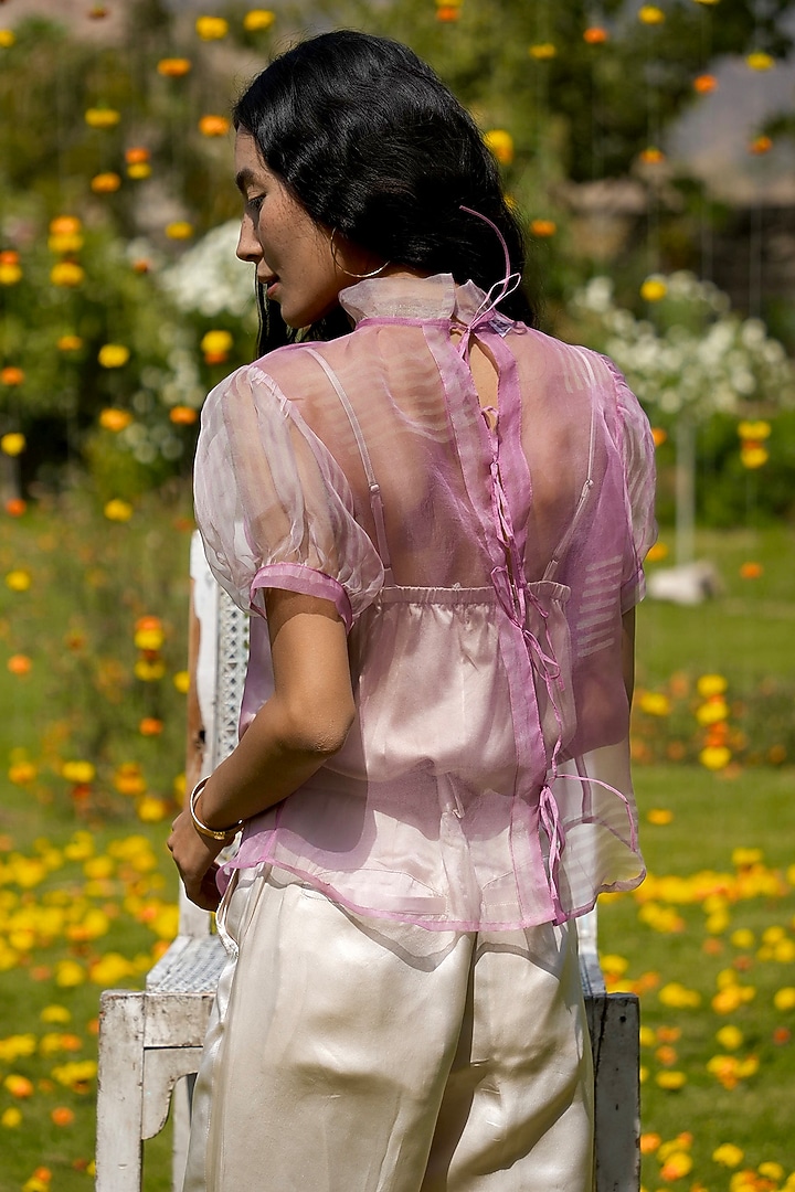 Pink Organza Dyed Top by HeenaAgrima at Pernia's Pop Up Shop