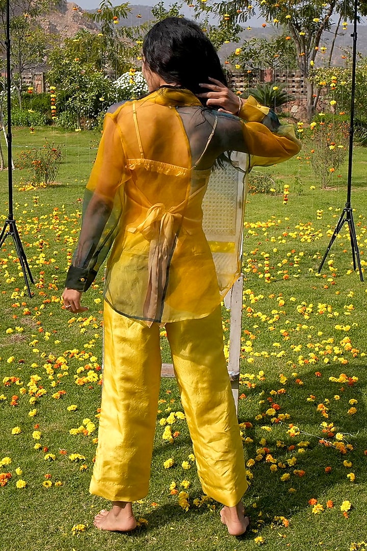 Multi-Colored Organza Hand-Dyed Shirt by HeenaAgrima at Pernia's Pop Up Shop