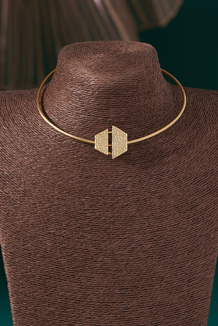 Gold Plated Choker Necklace by Hermosa By Srishti Bajaj