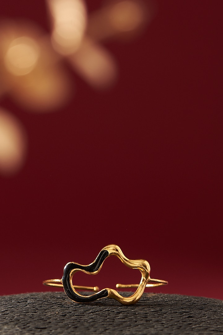 Gold Plated Handcrafted Enameled Bracelet by Hermosa By Srishti Bajaj