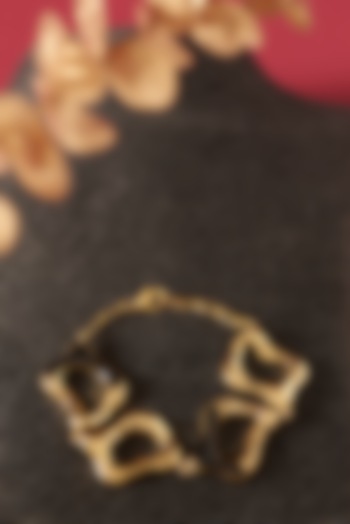 Gold Plated Handcrafted Enameled Bracelet by Hermosa By Srishti Bajaj at Pernia's Pop Up Shop