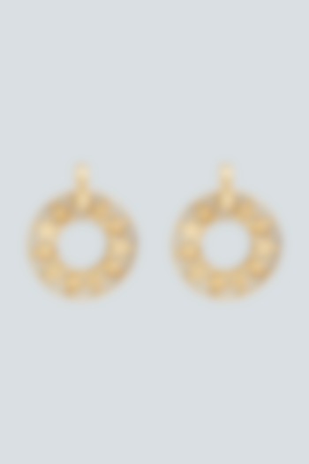 Gold Plated Handcrafted Dangler Earrings by Hermosa By Srishti Bajaj
