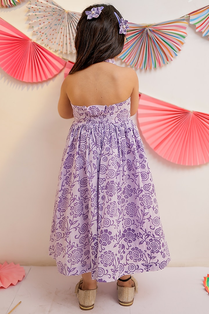 Lilac Mul Cotton Printed Dress For Girls by Tiny Colour at Pernia's Pop Up  Shop 2026
