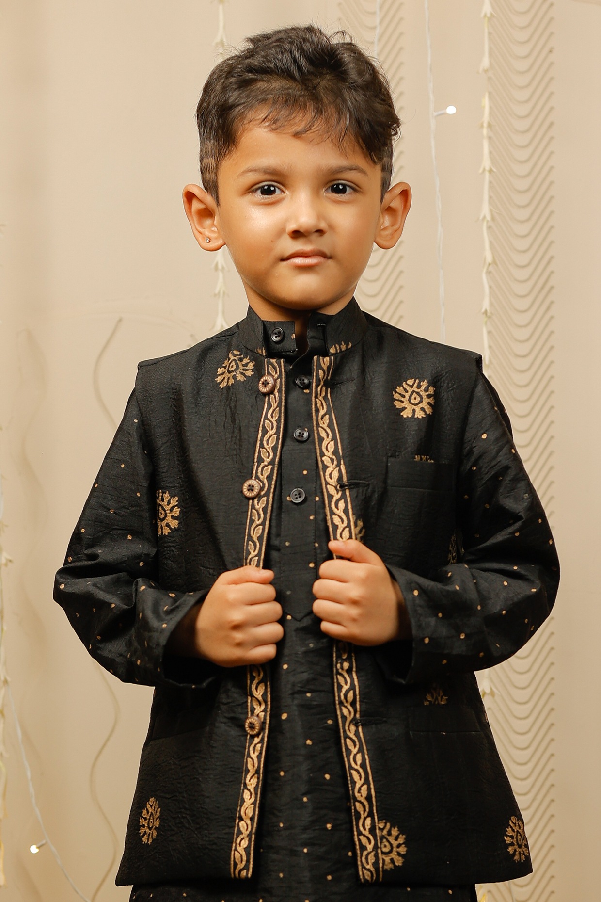 Thread Work Stylish Boys Nehru Jacket Set