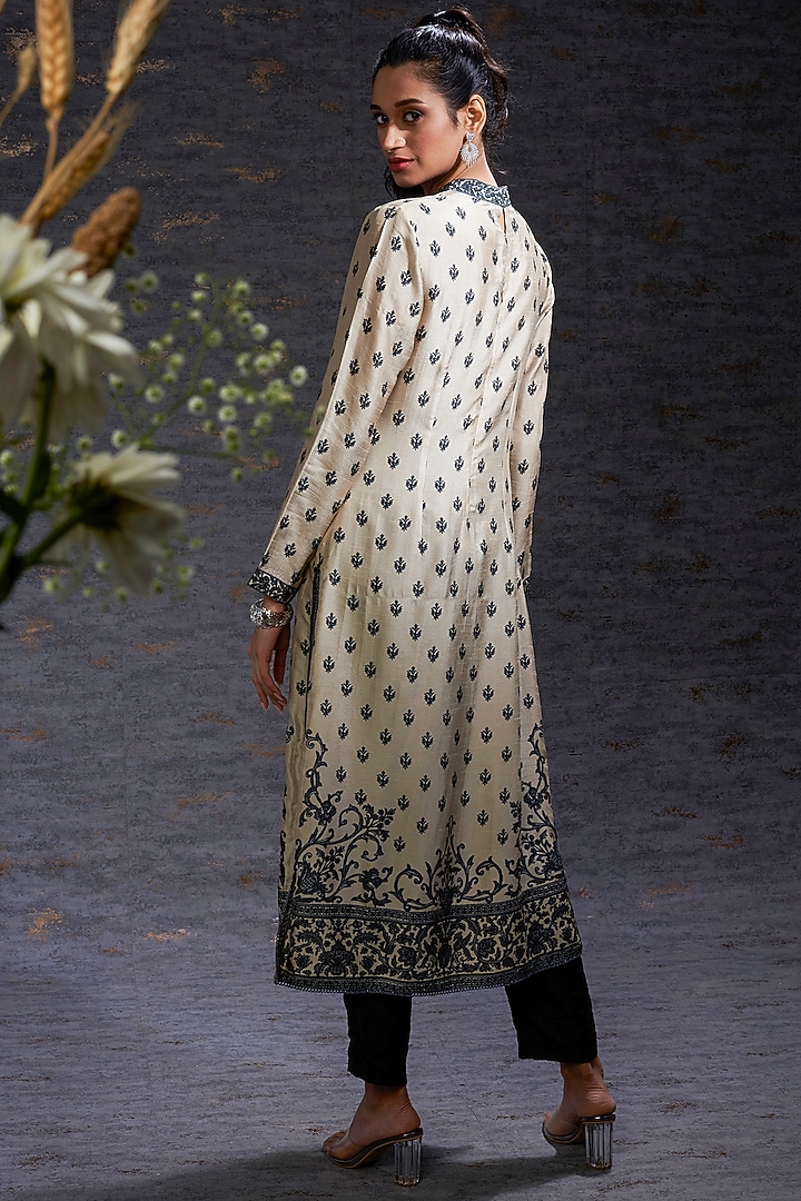 Sand & Charcoal Printed Tunic   by Hemant Trevedi at Pernia's Pop Up Shop