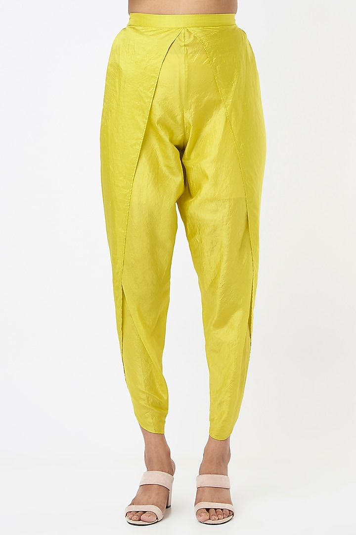 Yellow Floral Kurta Set by Half Full Curve at Pernia's Pop Up Shop