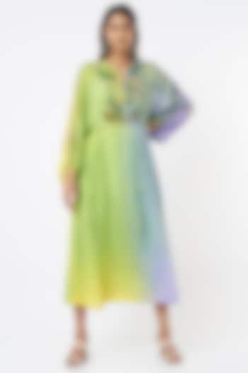 Multi-Colored Floral Embroidered Vacation Dress by Half Full Curve at Pernia's Pop Up Shop