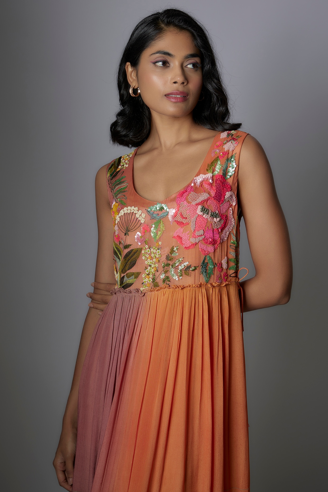 Indiana plissé midi dress in pink - Simkhai | Mytheresa
