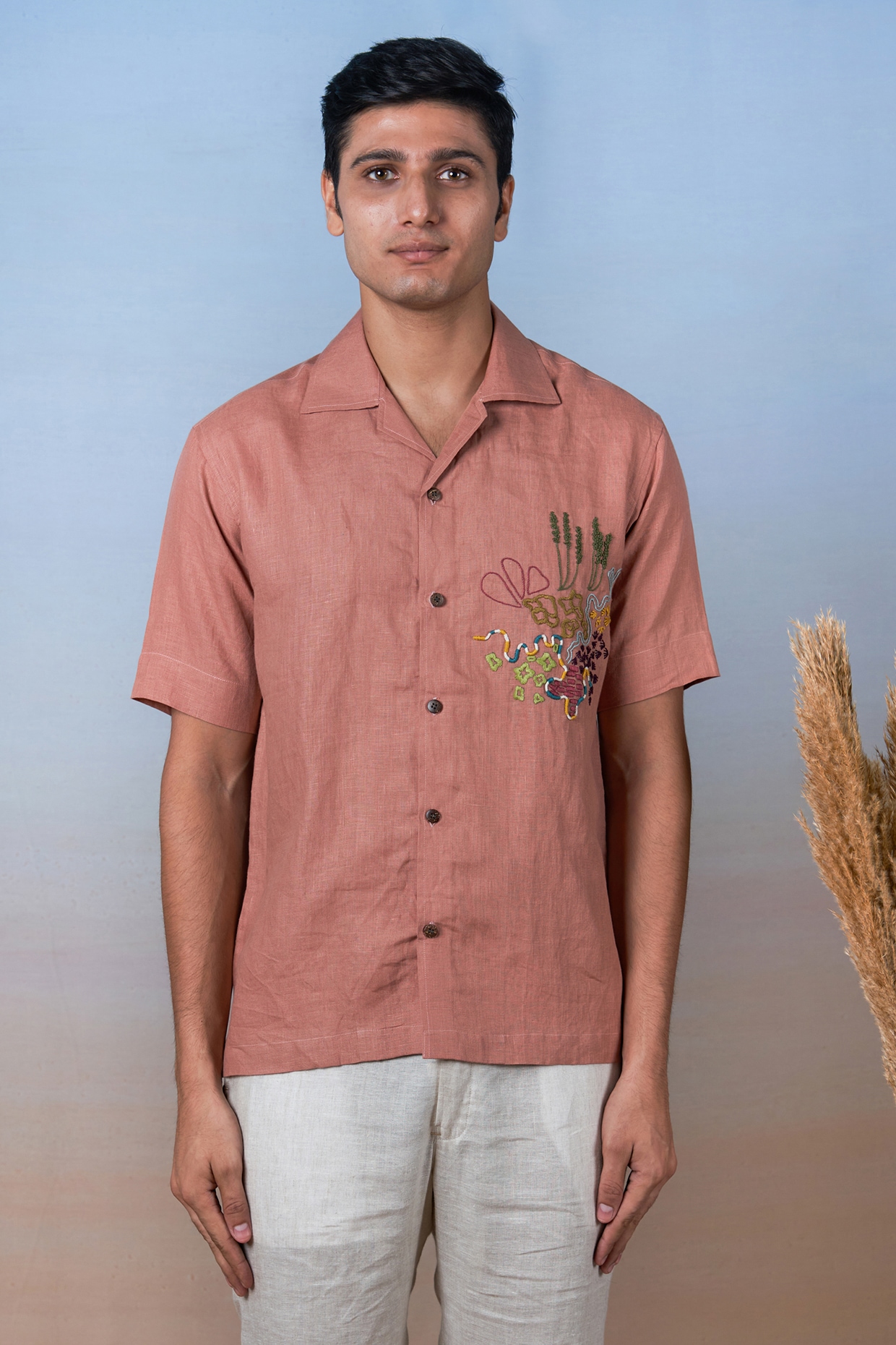 Brown shops party wear shirt