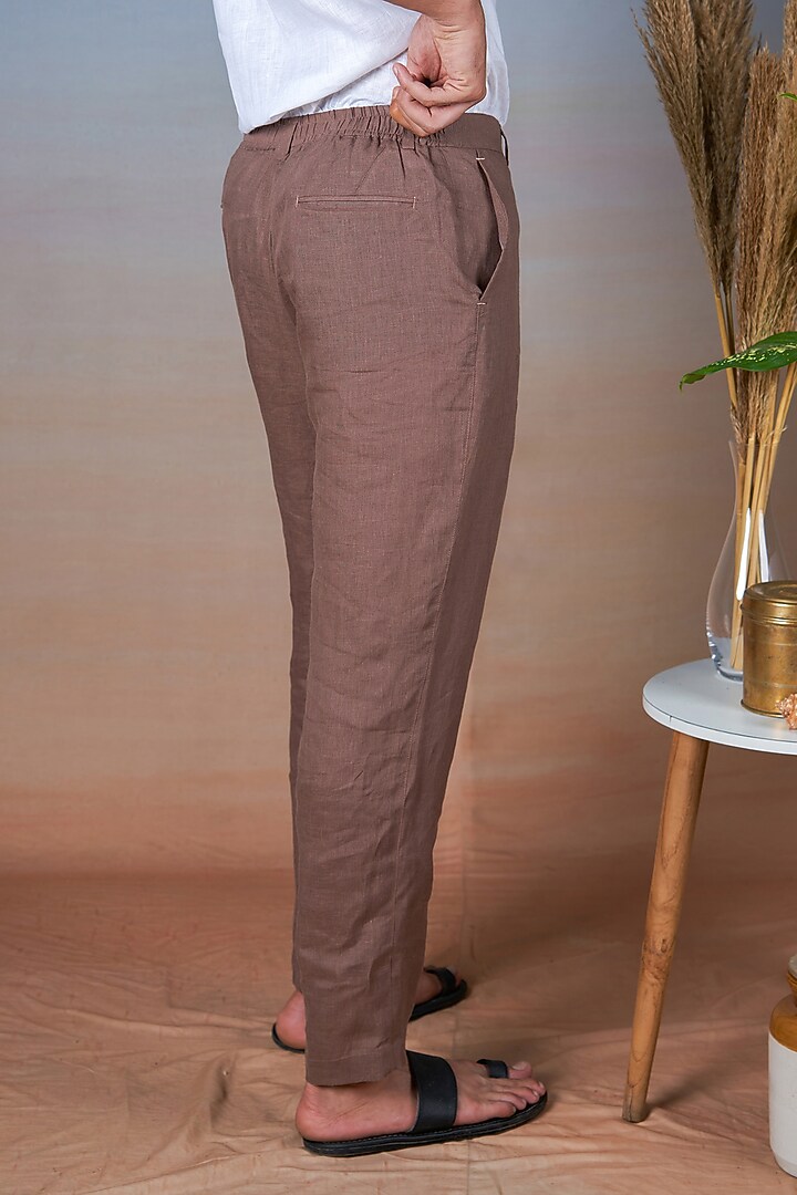Coffee Pure Linen Pants by House of Cultura at Pernia's Pop Up Shop