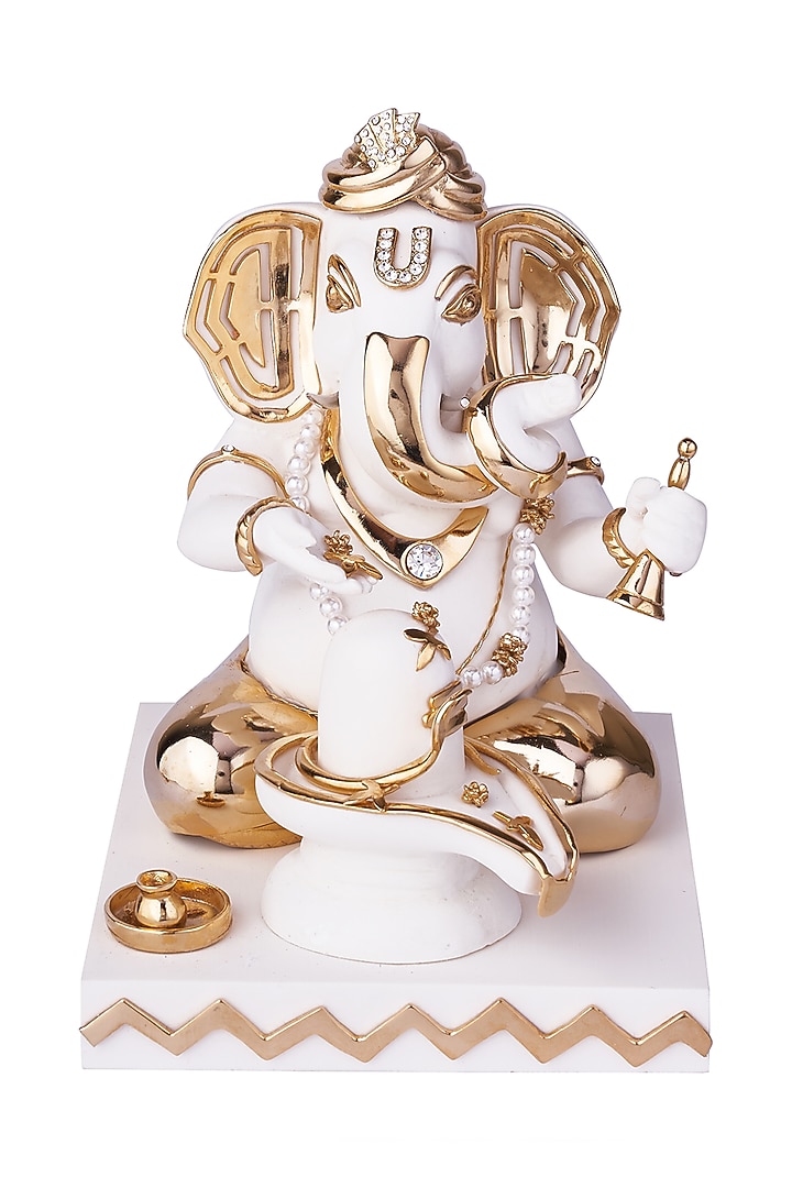 Ivory & Gold Lord Ganesha Idol by H2H at Pernia's Pop Up Shop