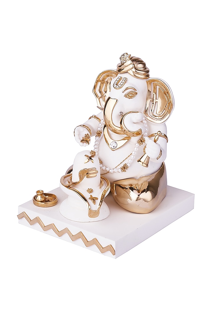 Ivory & Gold Lord Ganesha Idol by H2H at Pernia's Pop Up Shop