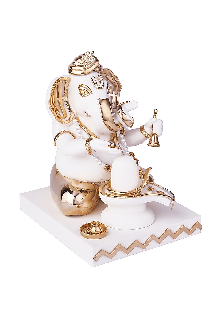 Ivory & Gold Lord Ganesha Idol by H2H at Pernia's Pop Up Shop