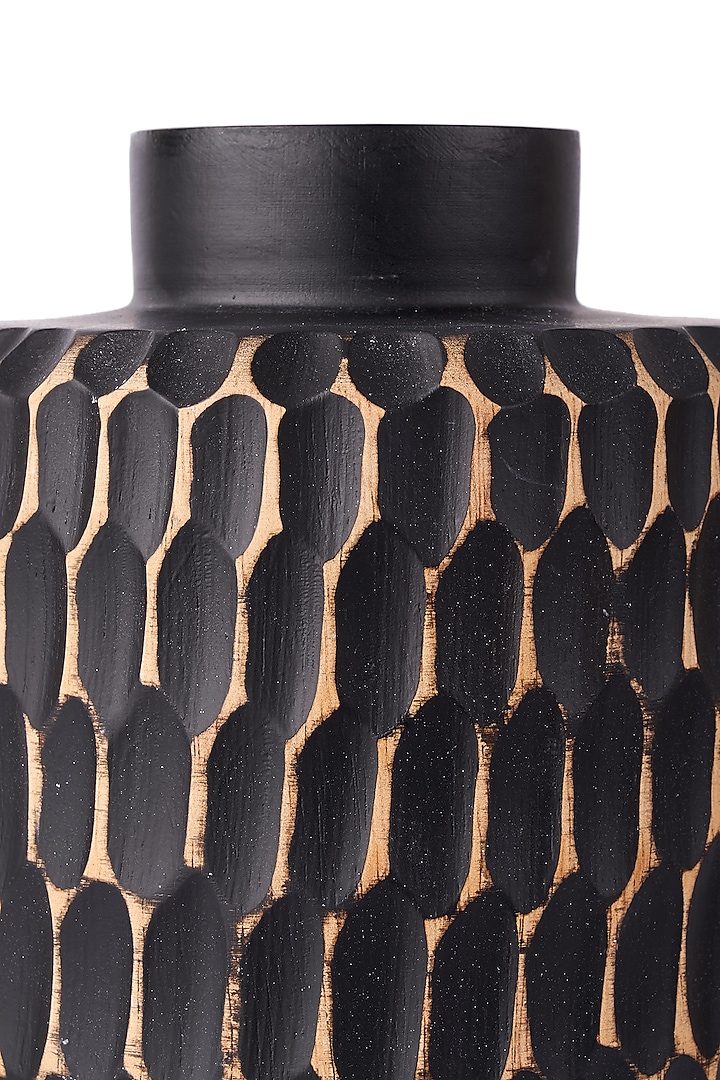 Black Lightwood Vases (Set of 3) by H2H at Pernia's Pop Up Shop