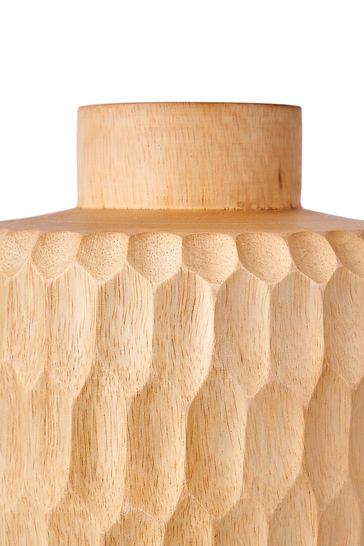 Beige Lightwood Vases (Set Of 3) by H2H at Pernia's Pop Up Shop