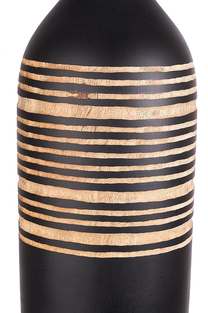 Black Light Thai Wood Vases (Set of 2) by H2H at Pernia's Pop Up Shop