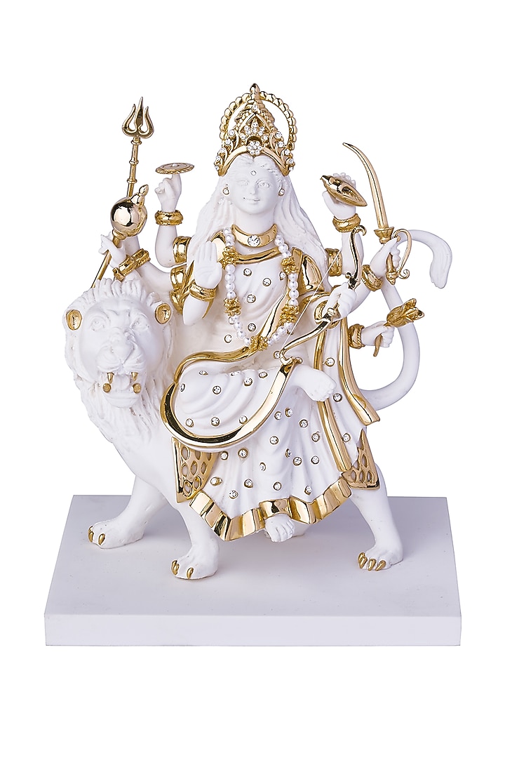 Ivory & Gold Goddess Durga Idol by H2H at Pernia's Pop Up Shop