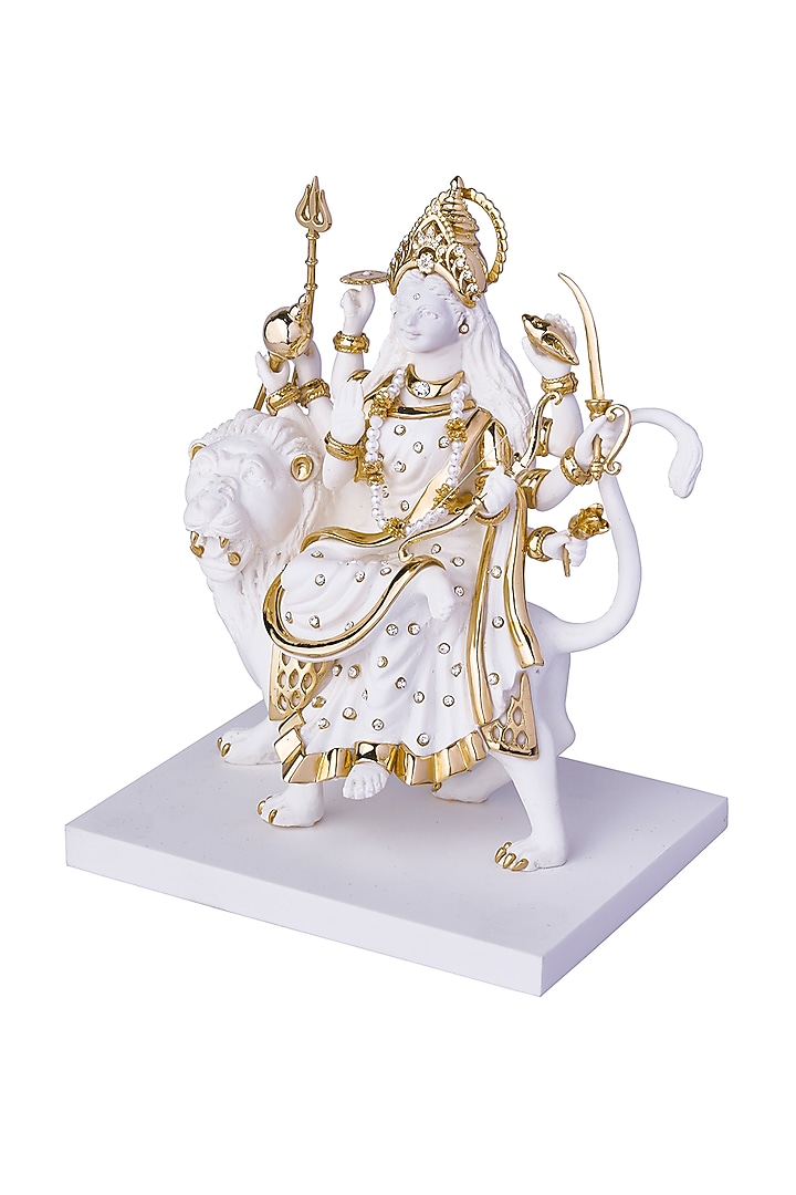 Ivory & Gold Goddess Durga Idol by H2H at Pernia's Pop Up Shop