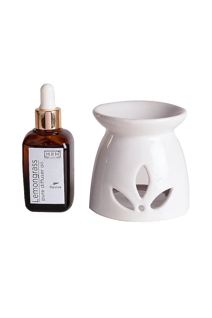 White Diffuser Set In Raw Earth (Set of 3) by H2H at Pernia's Pop Up Shop