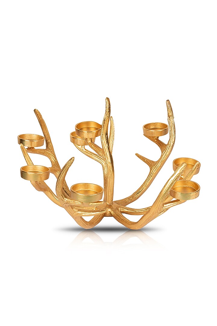 Gold Reindeer Antlers Candle Holder & Candles by H2H at Pernia's Pop Up Shop