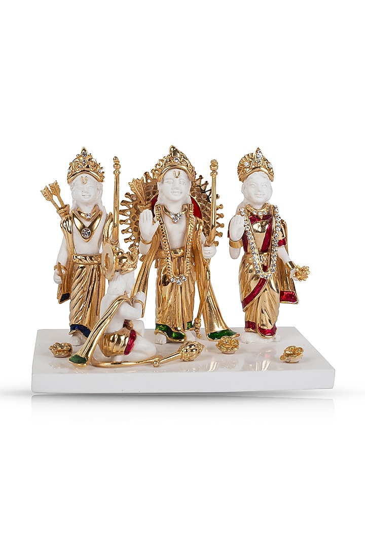 White & Gold Ram Darbar Sculpture by H2H at Pernia's Pop Up Shop