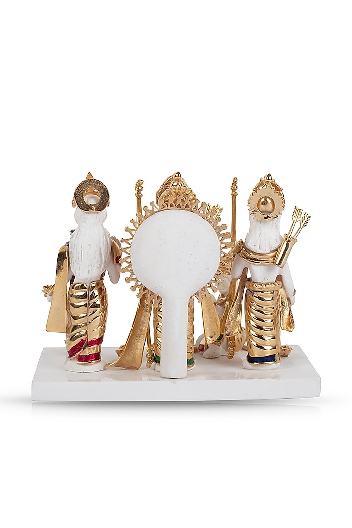 White & Gold Ram Darbar Sculpture by H2H at Pernia's Pop Up Shop