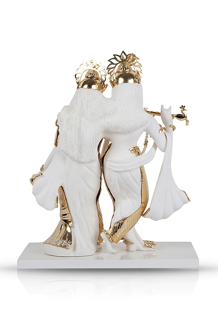 White & Gold Radha Krishna Sculpture by H2H at Pernia's Pop Up Shop