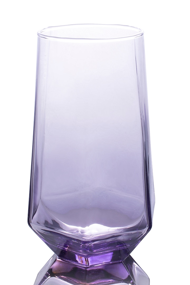 Purple Angular Glass (Set of 4) by H2H at Pernia's Pop Up Shop