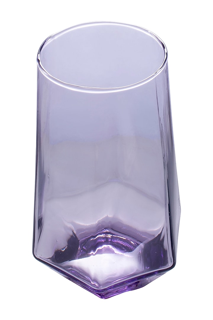 Purple Angular Glass (Set of 4) by H2H at Pernia's Pop Up Shop