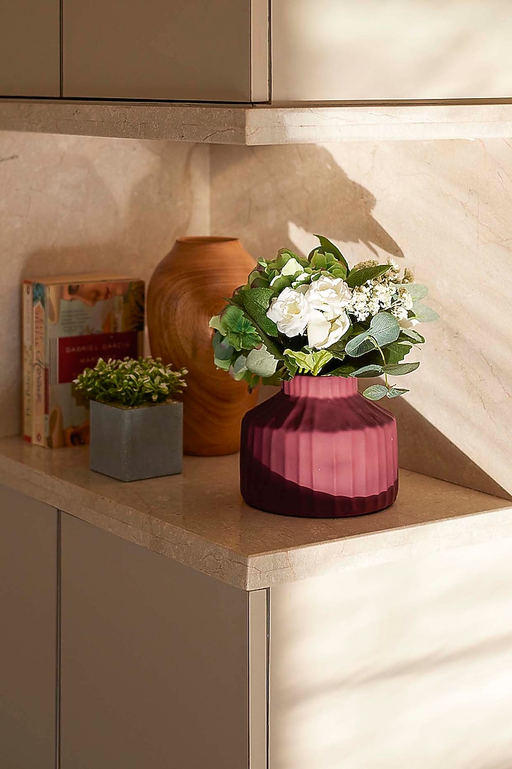 Maroon Ceramic Vase by H2H at Pernia's Pop Up Shop