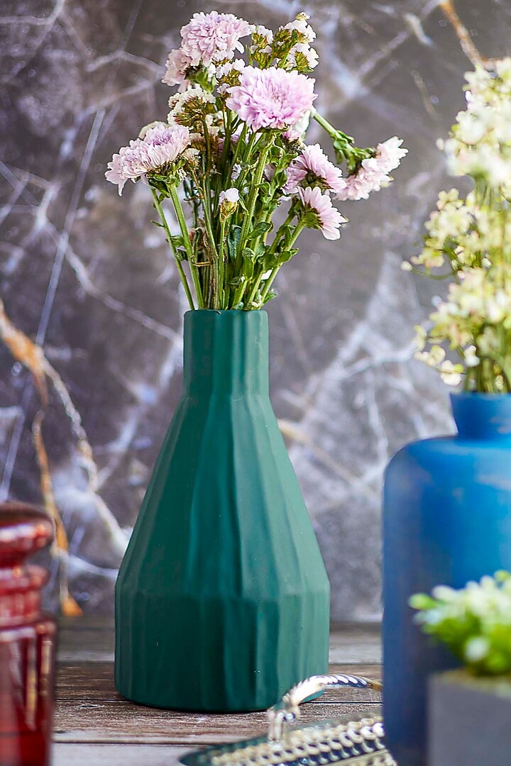 Teal Ceramic Vase by H2H at Pernia's Pop Up Shop