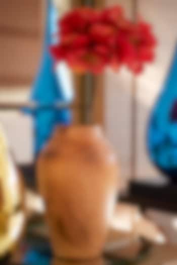 Brown Wooden Vase by H2H at Pernia's Pop Up Shop
