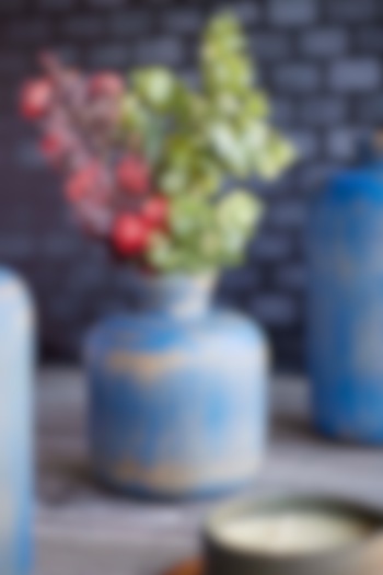 Cobalt Blue Wooden Vase by H2H at Pernia's Pop Up Shop