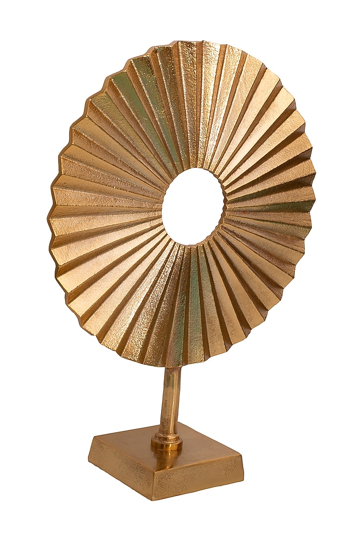 Gold Metal Circular Sculpture by H2H at Pernia's Pop Up Shop