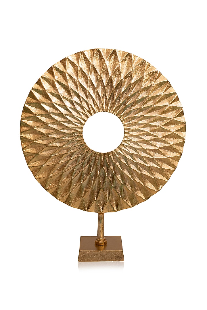 Gold Metal Circular Sculpture by H2H at Pernia's Pop Up Shop