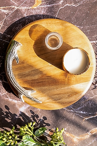 Brown Wooden Serving Platter by H2H